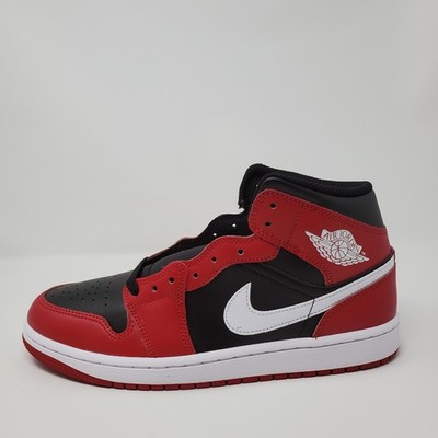 Nike Air Jordan 1 Mid Shoes Black Gym Red White DQ8426-061 Men's