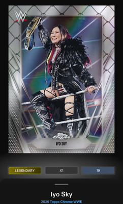 Iyo Sky /37cc Legendary Steel Cage Chrome 2026 WWE Topps Slam Digital