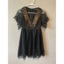 Guess by Marciano Black Embellished Tulle Dress XS Cocktail Party