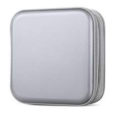 Bivisen CD Case, 40 Capacity Hard Plastic DVD Case 40 Capacity, Silver