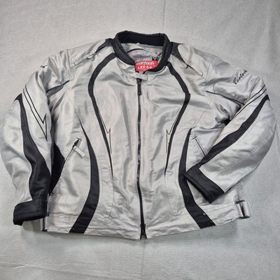 CORTECH LRX 3 Jacket Womens Med Gray Full Zip Motorcycle Removable Liner Armour 