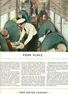 1931 Original De luxe Ford Airplane Ad. Tri-Motor. All Metal. Yacht-Like Luxury