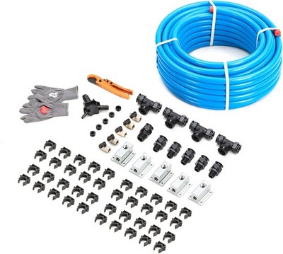 Shop Air Line Kit 3/4'' x 200ft, HDPE Aluminum Compressor 3/4''×200FT, Blue 