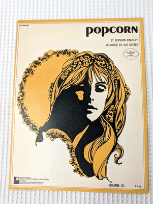 Vtg Music Sheet POPCORN By Gershon Kingsley Recorded By Hot Butter 1972 Columbia