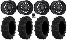 Raceline Omega 14 Wheels Black 27 Mud Xc Tires Commander Maverick