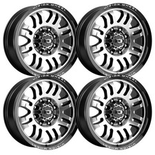 Set-4 Vision 409 Inferno 18x9 8x6.5 -12mm Black Machined Wheels Rims 18 Inch Set-4 Vision 409 Inferno 18x9 8x6.5 -12mm Black Machined Wheels Rims 18 Inch