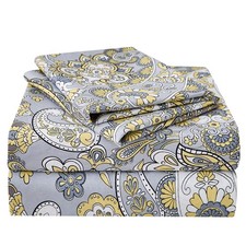 JSD Paisley Sheet Set Cal King, 4 Piece Retro California 4