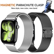 Magnet Milanese Armband für Apple Watch Ultra 3 49mm Series 11 10 9 8 7 6 Ersatz