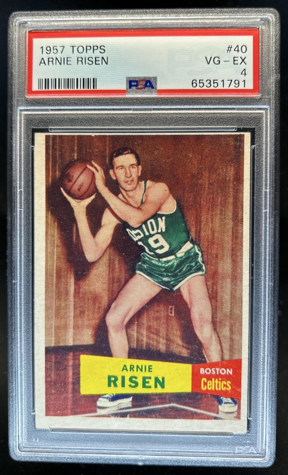 1957-58 Topps Arnie Risen 1957 #40 Celtics PSA 4