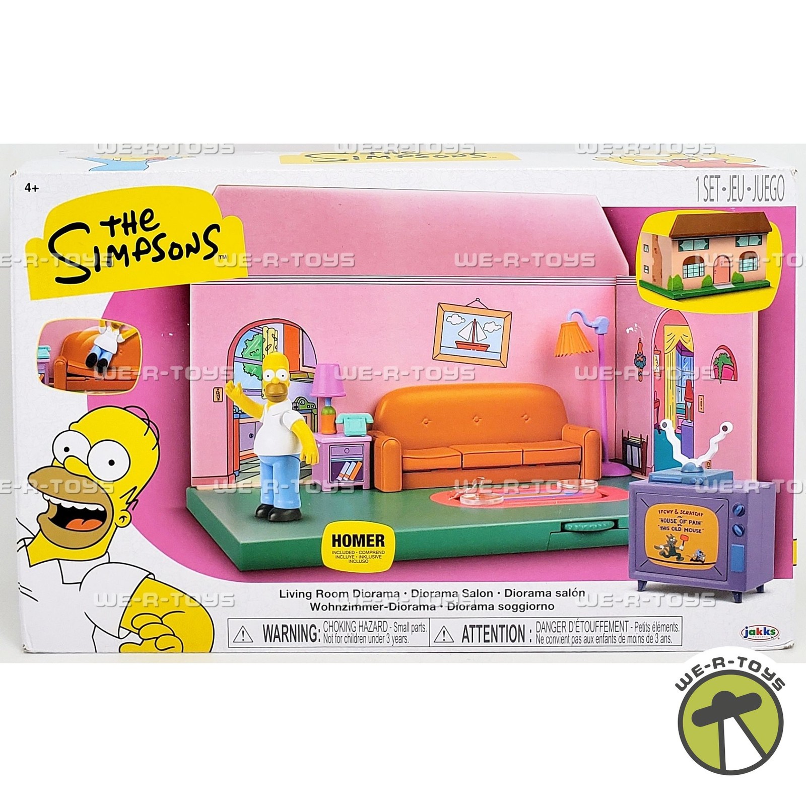 The Simpsons Living Room Diorama 2024 Jakks Pacific 17556