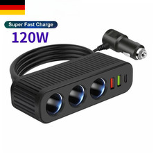 12V/24V Auto KFZ-Adapter 3 Fach Zigarettenanzünder Verteiler Mehrfach Steckdose 12V/24V Auto KFZ-Adapter 3 Fach Zigarettenanzünder Verteiler Mehrfach Steckdose