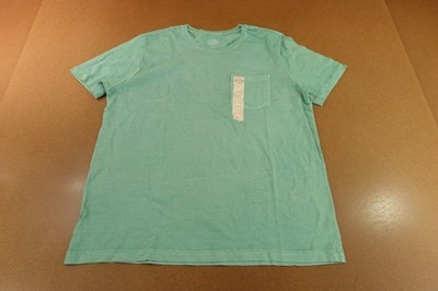 St Johns Bay Mens Large Mint Green Short Sleeve Crew Neck Pocket T-Shirt NWT