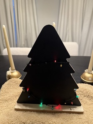 Christmas Tree Chalkboards And Plain Faux Wood Side 12'' standing