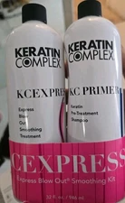 Keratin Complex EXPRESS Blow Out Smoothing Kit Treatment 16 Oz  Shampoo 16 Oz ..