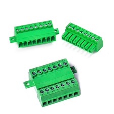 2 PCS 8 Pin 3.81mm Pitch Panel Mount Screw Terminal Block Phoenix Connector