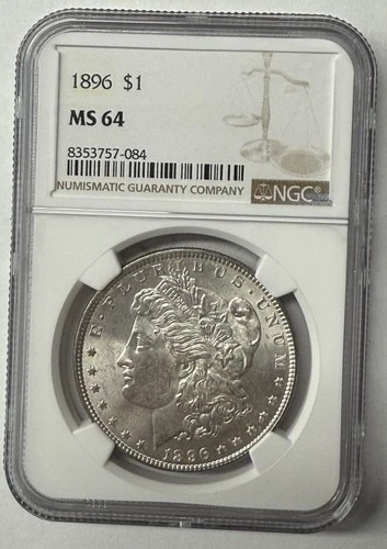1896 P Morgan Silver Dollar NGC MS64