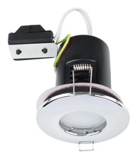 Image of Downlight Silver Fixed 65mm Cutout IP65 Chrome Plated MiniSun 18847