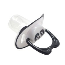 Printed Round Head Pacifier Cartoon Pacifier with Organizer Panda enjoyable