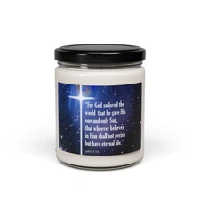 John 3:16  Bible Verse Candle "For God so loved the world"  Inspirational Gift