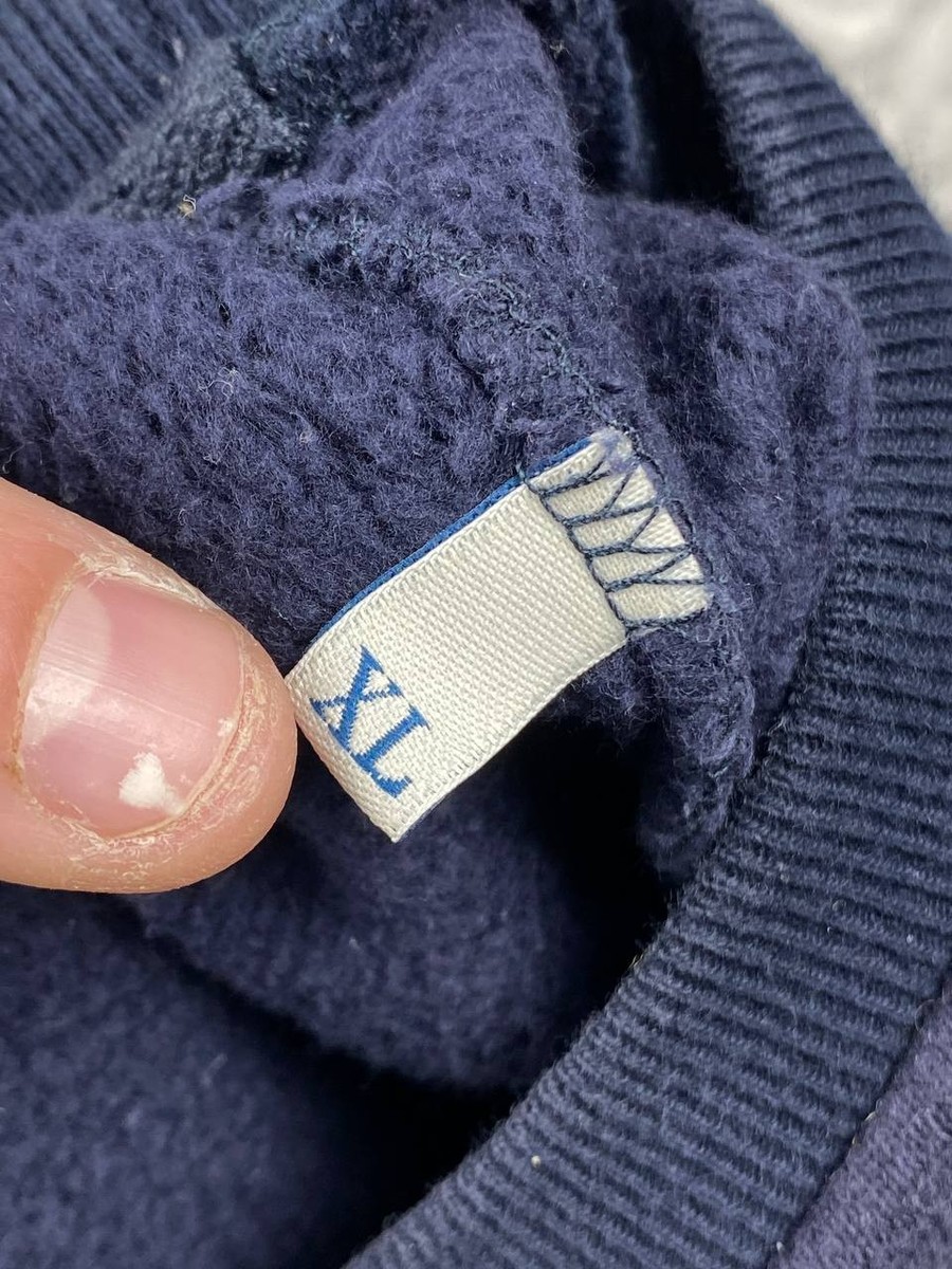 Moncler Maglia Girocollo Sweatshirt Big Logo Men Size XL Blue | eBay