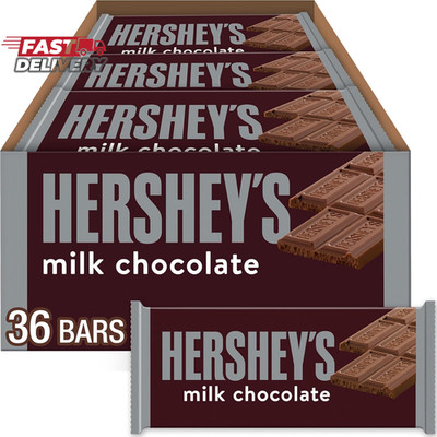 HERSHEY'S Milk Chocolate Candy Bars, 1.55 Oz (36 Count)
