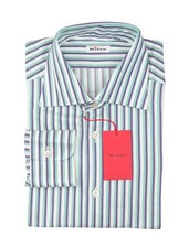 Kiton Purple Striped Cotton Shirt - Slim - KT0629229