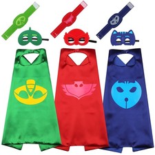 Kids Superhero Capes and Masks Set Bulk Dress Up Costumes with Bracelets for ...