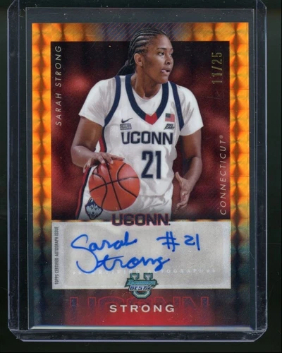 2024-25 Bowman's Best University Sarah Strong ISO Orange Auto /25