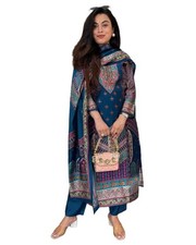 Women's Viscose Straight Kurta Set with Pant  Dupatta