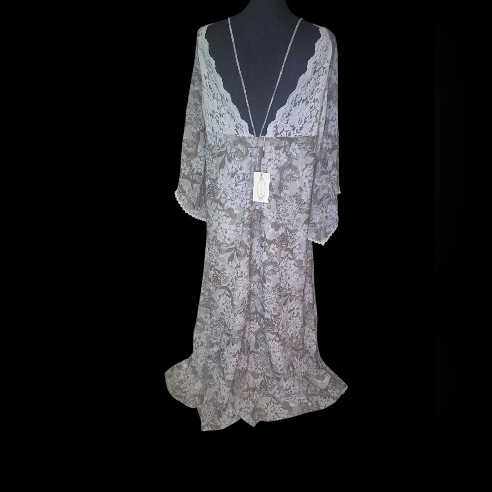 OFF WHITE Abito sunnita in ortensia neutra (verde salvia e bianco sporco) taglia SMALL