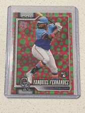 2026 Topps Series 1 Yanquiel Fernandez Holiday Polka Dots #116 Rockies RC