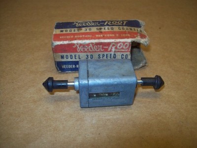 Vintage 30'-40's Model 30 VEEDER ROOT 3 Digit Mechanical Speed Counter Free ship