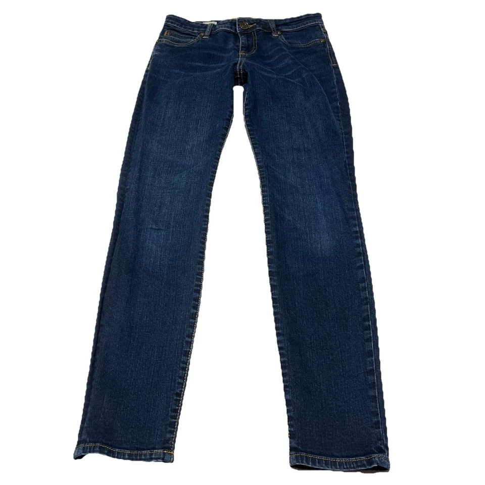 Pantalones de mezclilla Kut From the Kloth Vic ajustados para mujer talla 2 tiro bajo elásticos azules Foto 2 de 4