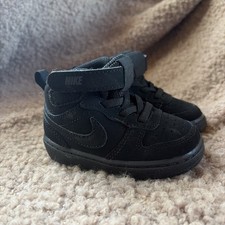 Toddler's Nike Court Borough Mid 2 Black/Black-Black CW5869 001 - Size 5C