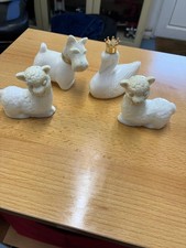 Vintage Avon white glass perfume bottles x 4 Animal themed