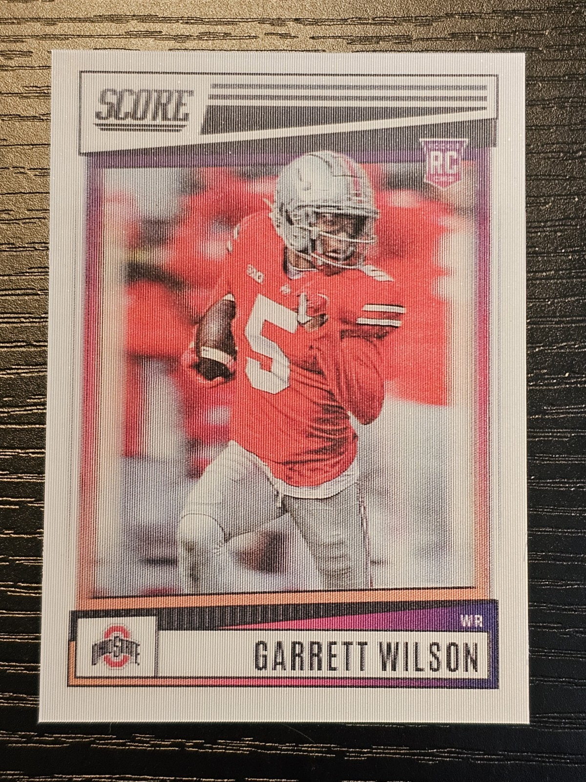 2022 Panini Score Garrett Wilson Rookie Lenticular Case Hit New York Jets
