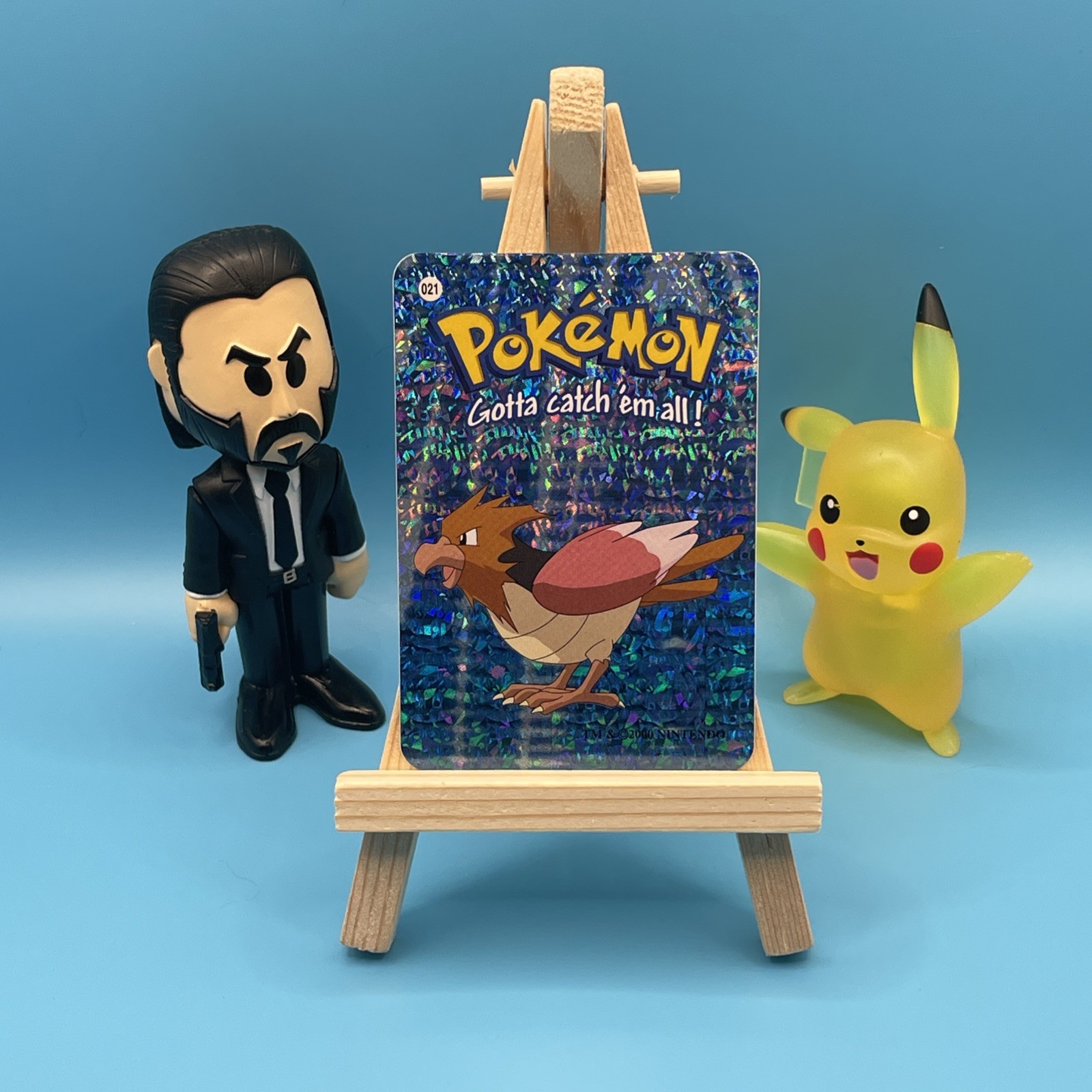 Spearow #21 - Vintage Vending Machine Prism Sticker 2000 - Pokemon Card
