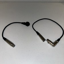 3pin XLR MALE TO FEMALE right angle mic microphone cable audio Adapter Bundle