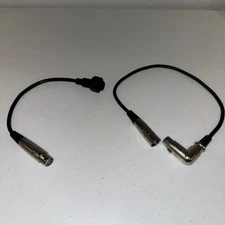 3pin XLR MALE TO FEMALE right angle mic microphone cable audio Adapter Bundle