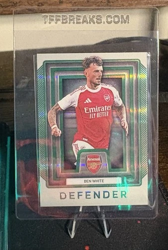 Futera Platinum 2025 Arsenal Ben White Green Parallel /7