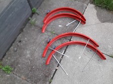 x4 set Bicycle mudguard 24" & 20" Red