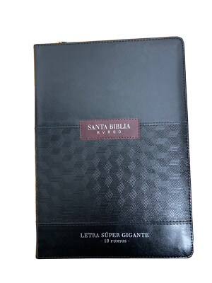 BIBLIA RVR 1960 LETRA SUPER GIGANTE 19 PUNTOS SMPIEL NEGRO NEGRO INDICE  CIERRE