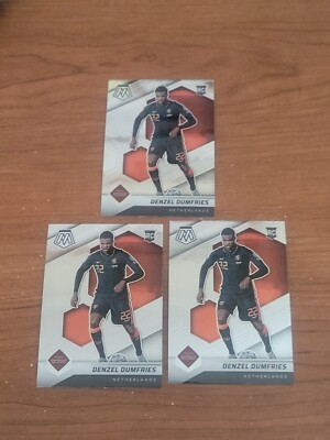 3 x 2021-22 Mosaic Road To FIFA World Cup Qatar RC Denzel Dumfries Netherlands