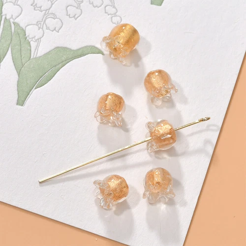 20 Multicolor Vintage Trumpet Bell Flower Beads Lampwork Glass 10x9mm DIY Crafts - Picture 13 of 22