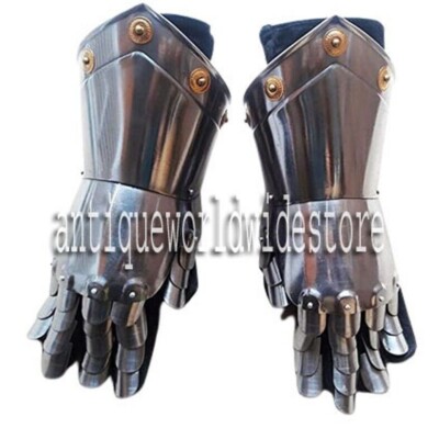 MEDIEVAL KNIGHT GAUNTLETS Functional Armor Gloves Medieval SCA LARP Halloweenn EUR 80,08