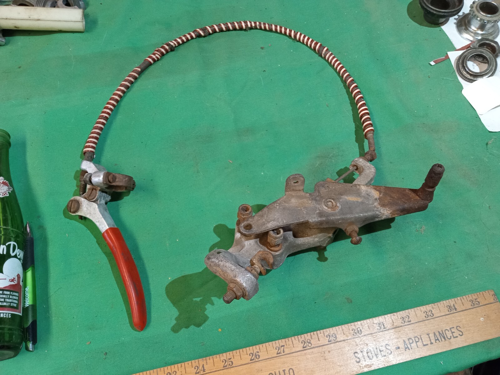 Original Harley Mouse Trap Panhead Clutch Lever Chopper Bobber Red