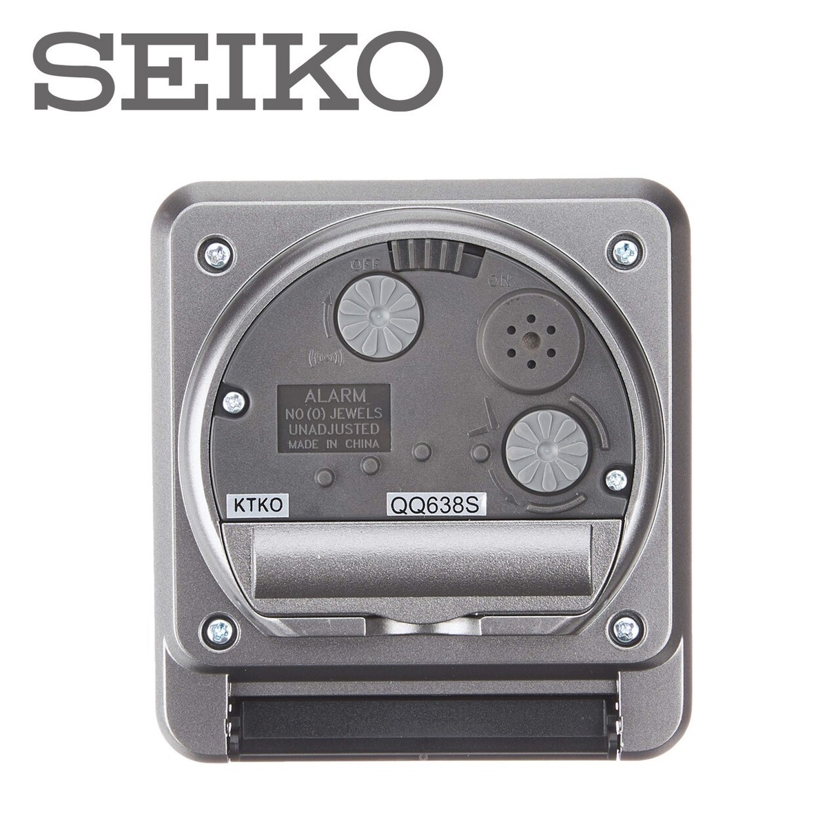 SEIKO Compact Folding Travel Clock Gray Metallic Japanese Domestic