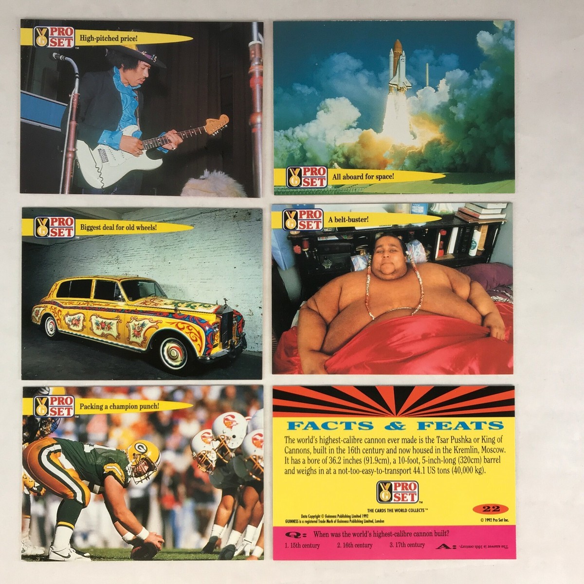 THE GUINNESS BOOK OF WORLD RECORDS OFFICIAL TRADING CARD SET from