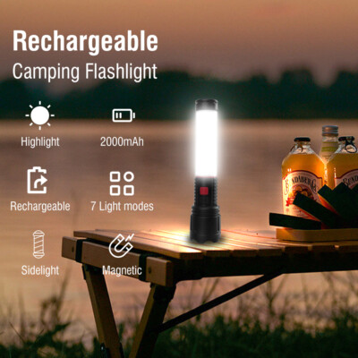 Portable Rechargeable LED Camping Lantern 1000 LM Tent Flashlight USB Power Bank