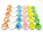 30 Mixed Color Scallop Plate Mini Dish Dollhouse Miniature Ceramic 2.5cm 2348